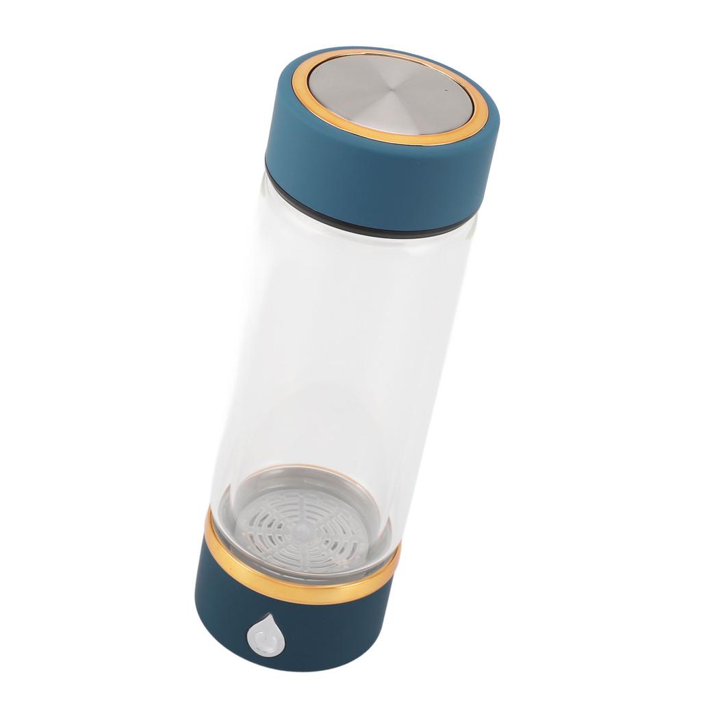 Hydrogen Water Bottle 420ml Rechargeable SPE PEM Technology Portable Hydrogen Rich Water Glass Cup