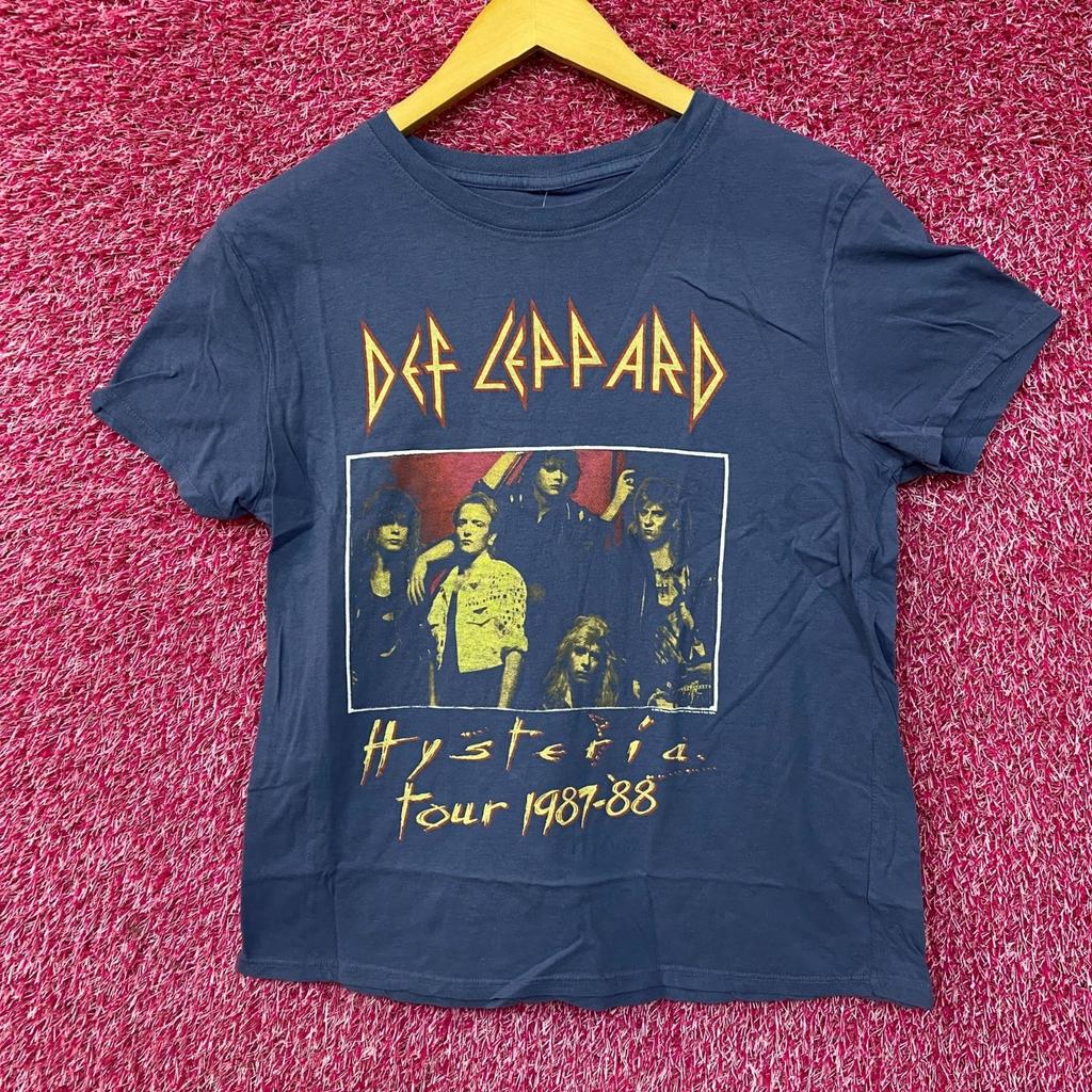 Def Leppard Hysteria Tour Хэви-метал группа 100% Хлопок Футболка Мужские Футболки Топ