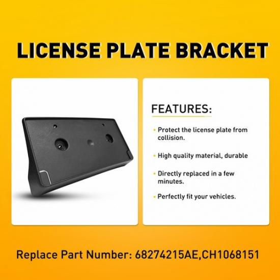 License Plate Bracket Tag Holder Plastic Front For Dodge Ram 1500