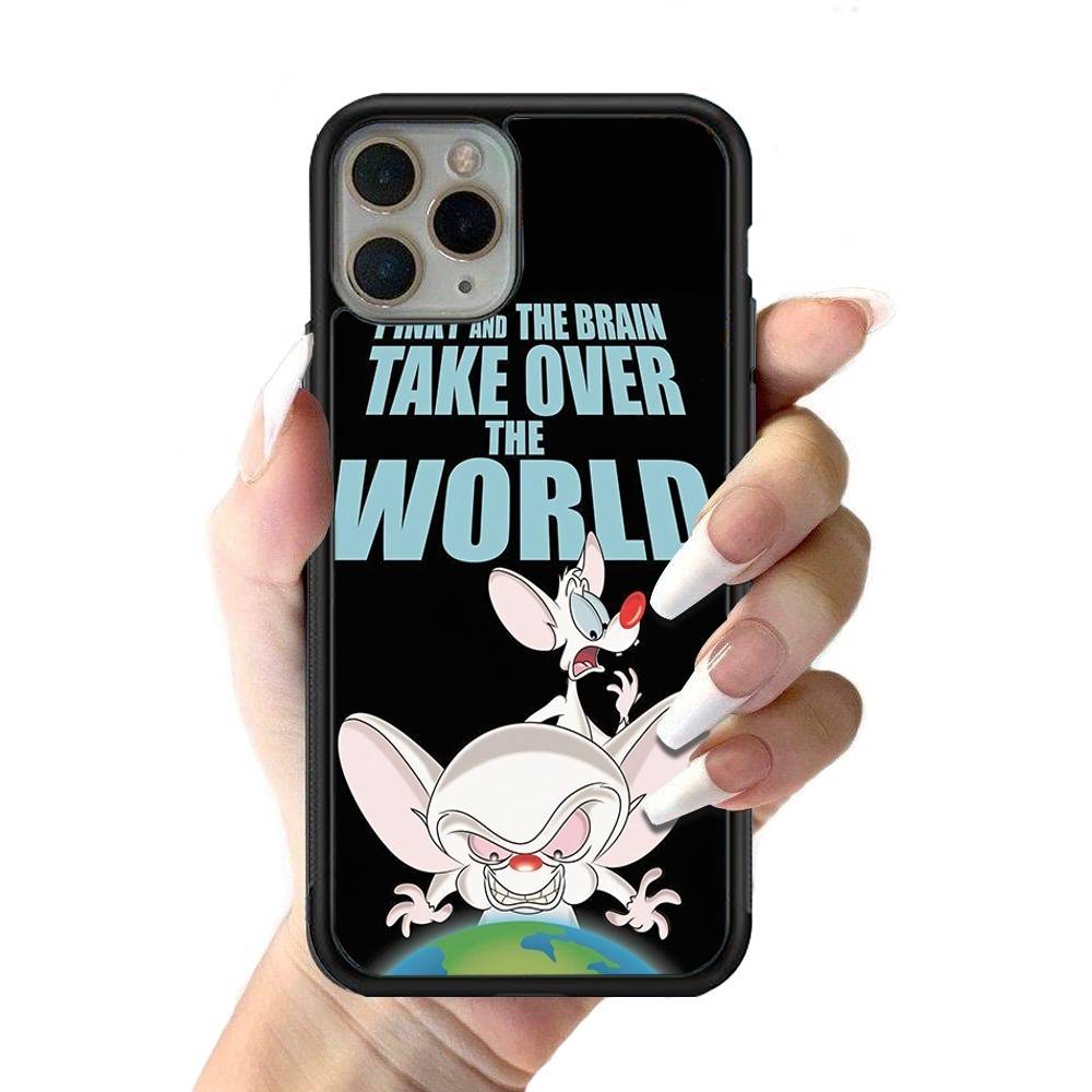 Чехол для телефона Розовый и Мозг Силиконовый PC+TPU Для iPhone 11 12 13 14 15 16 Plus Pro Max Чехол