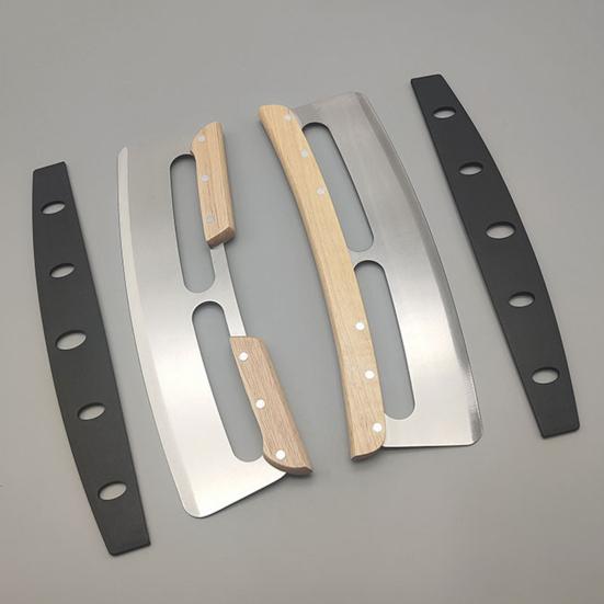 Нож для пиццы Rocker Blade Острый нож для пиццы Rocker Slicer из нержавеющей стали с защитным чехлом Аксессуары для печи для пиццы