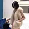 Fur Vest Female V-neck Autumn and Winter Thickening Warm Slim Thin Vest Plush Undershirt Hundred with Cardigan Tops