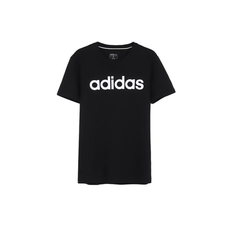 adidas NEO Повседневная спортивная футболка с круглым вырезом Мужские топы Черные FP7393