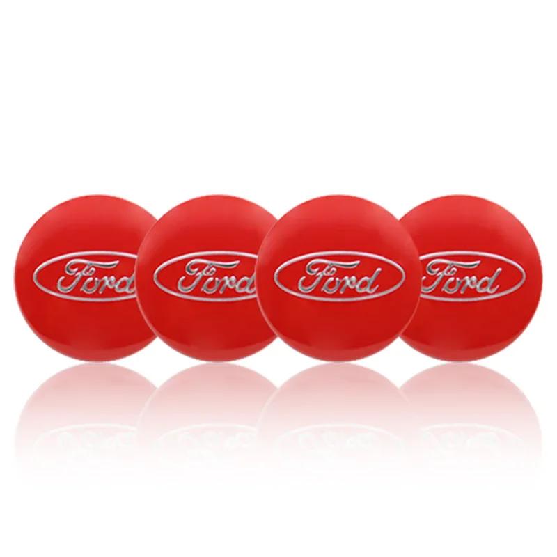 Автонаклейка Ford 4 шт. Логотип Ford 56 мм 60 мм 65 мм Наклейки на центральные колпачки ступиц колес автомобиля Наклейка для Fiesta Mondeo Explorer Focus Mondeo Es
