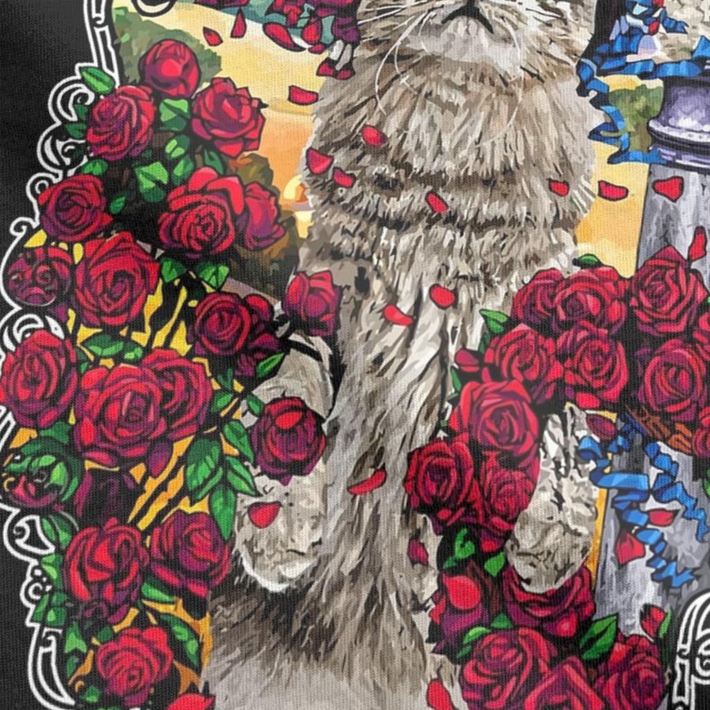 Футболка Cats And Roses N Guns для мужчин, повседневные хлопковые футболки с круглым вырезом и коротким рукавом, летние топы