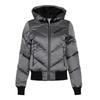 Нео Удобная Теплая Мягкая Пуховая Куртка с Капюшоном Женские Куртки Серая BP6531