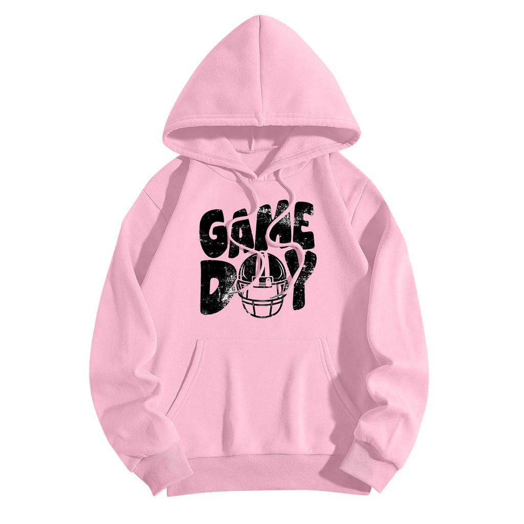 Sweatshirts For Teen Girls Long Sleeve Letter Print Casual Graphic Hoodies Drawstring Pullover Cute Oversized Hoodie