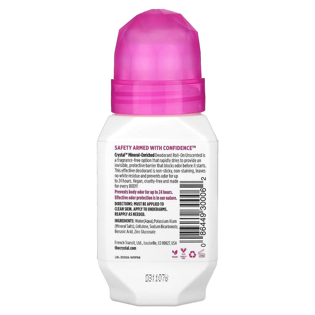 Минеральный дезодорант-ролик, без запаха, 66 мл (2.25 жидких унции)
