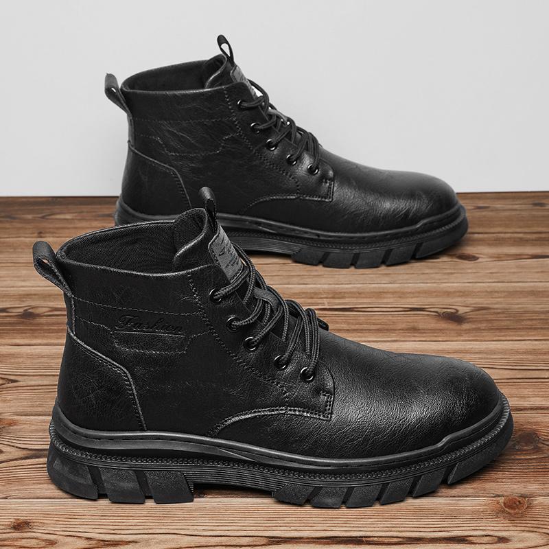 Winter Men's Boots New High Top Warm Boots Men Casual Shoes Non-Slip Outdoor Boots Leather Designer Work Tooling Boots