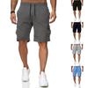 Мужские однотонные дышащие шорты для бега с карманами и шнурком, повседневные шорты