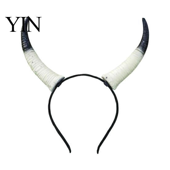 Gothic Style Horn Headdress Halloween Ram Headband, Detachable Devil Headpiece for Gradient Spiral Hairband Carnival Party, Festival Cosplay