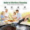 Electric Grill Brush, Cordless Electric BBQ Grill Cleaner with Powerful Motor, Rechargeable Grill Cleaning Brush for Burnt-On Grease & Grill Grates