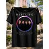Мужская футболка Westlife 25-й Юбилейный Мировой Тур - Официальный и Иконический Принт, Свободный Покрой, Круглый Вырез, Повседневная Рубашка, Подходит для Фанатов Музыки, Подарок для