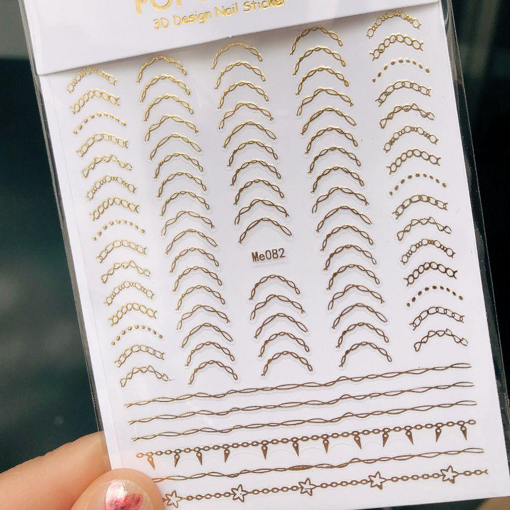 Маникюрные аксессуары, полосатая лента, кривые слайдеры для ногтей, 3D наклейки для ногтей, полосатые линии, наклейки для ногтей