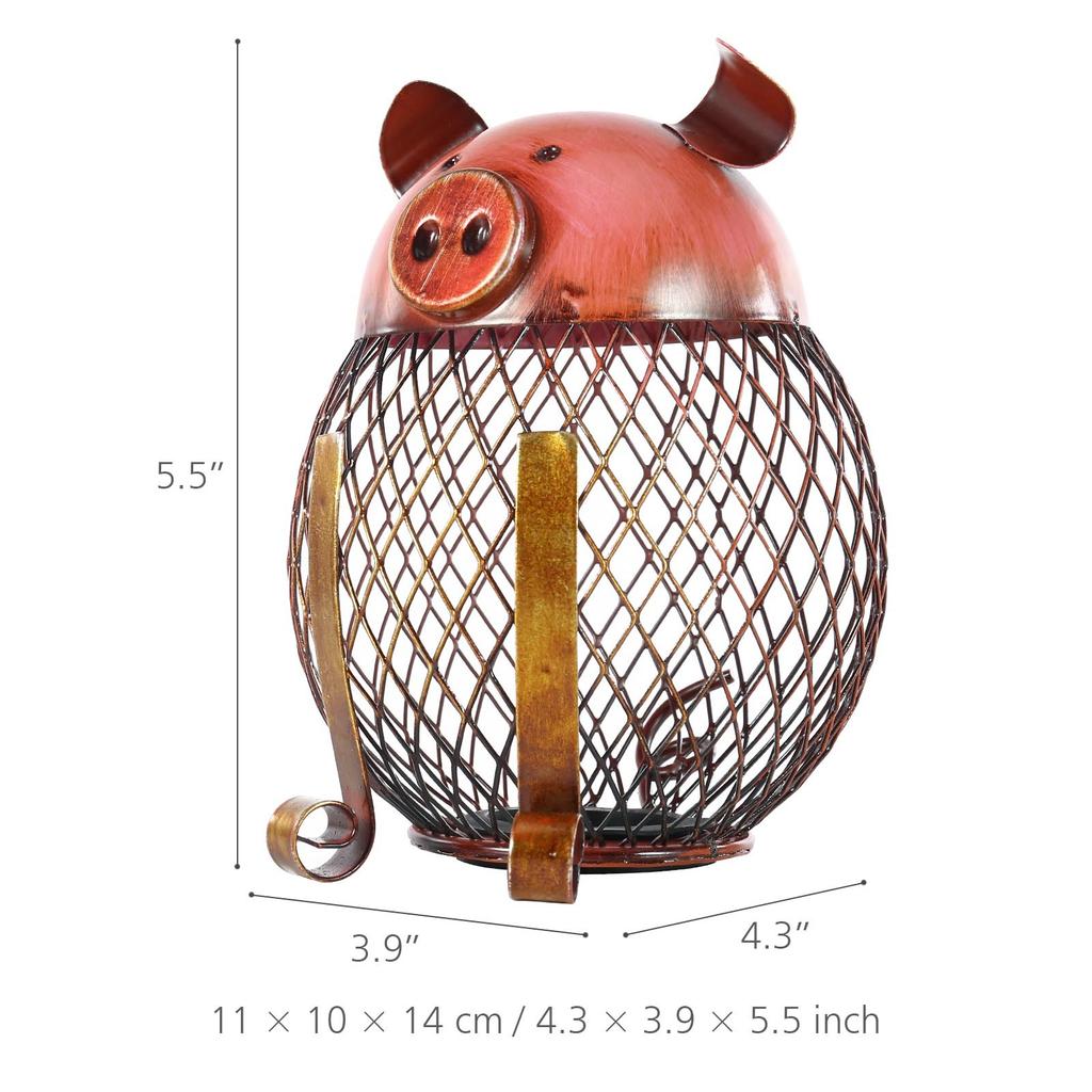 Cartoon Animal Money Bank Iron Art Metal Decorations
