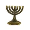 Traditional Jewish Menorah 7 Branch Candlestick Jerusalem Temple Candle Holder 12 Tribes of Israel Menorah Candelabra