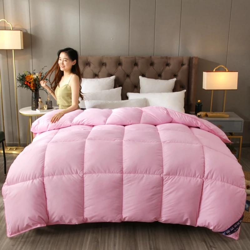 3D Bread Down Quilt Luxury Duvet Soft Goose Down Duvet Quilt Comforter Duvet Skin-friendly Cotton Fabric Warm Quilt