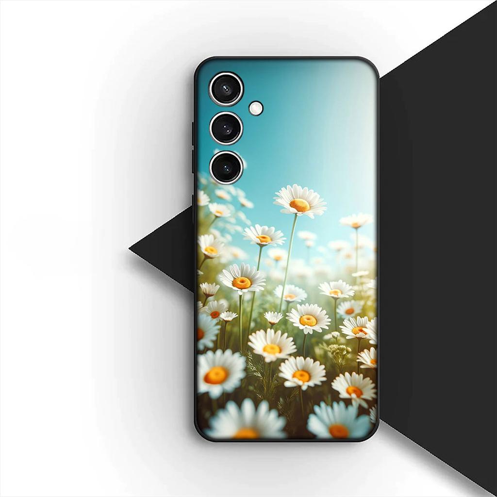 for Samsung Galaxy A35 A36 A55 A26 A05 A06 A14 A50 A51 A53 A54 A12 A13 A23 Phone Cover Case Fresh Little Daisy Flower Wallpaper