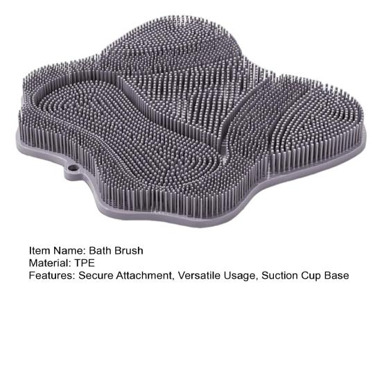 Силиконовая щетка для ванны с основанием на присосках, массажер для ног, скраббер, мягкая щетина, массажная щетка, универсальная щетка для спины