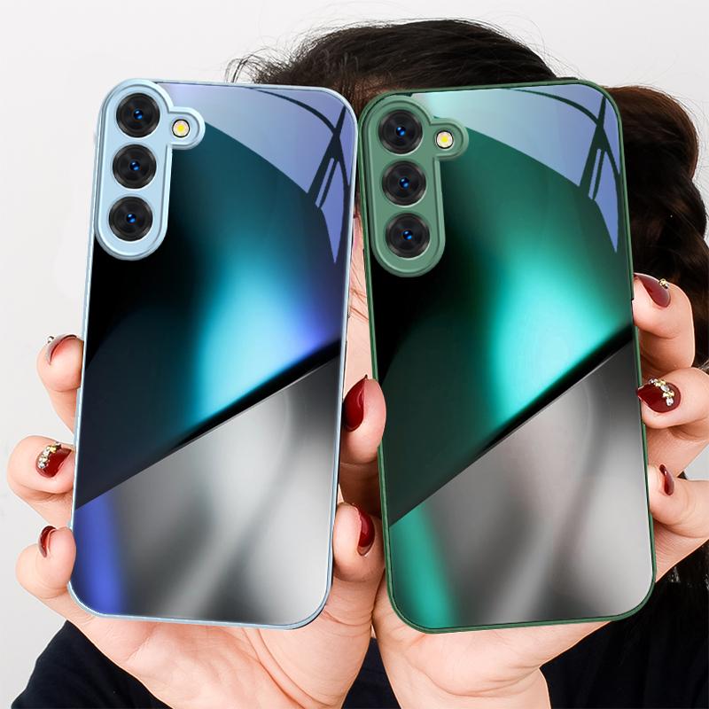 Загадочный цвет и свет Для Samsung S26 S22 S8 9 10 S20 Ultra S21 Pro S22 Plus S23 FE S24Ultra S25 Edge S24+ Стеклянный Чехол для Телефона
