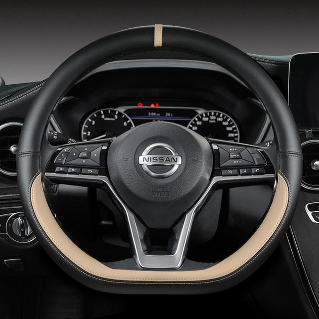 Автомобильный чехол на руль для Nissan X-Trail Qashqai March Serena Micra Kicks 2017-Altima Teana, автоаксессуары
