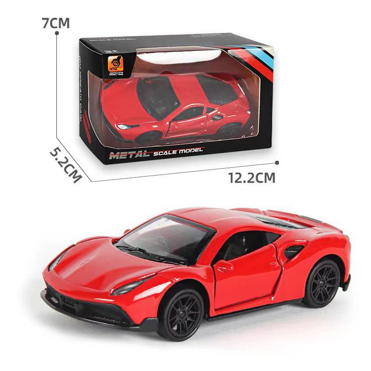 1:43 Сплавной Спортивный Автомобиль с Инерционным Механизмом Игрушка Фигурка для Детей - Приз из Автомата с Когтем Гашапон.