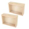 2 Customizable Wooden Frame Piggy Banks 12 X 17 Cm