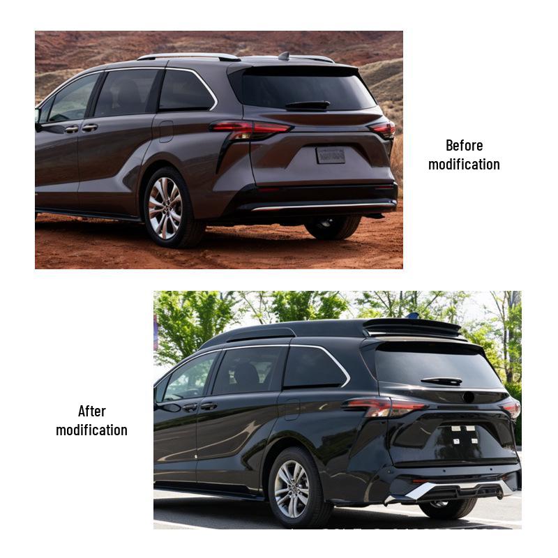 Toyota Sienna Myth Edition Upgrade Kit (2021-2024): Body Kits with Front & Rear Bumpers and Grille.