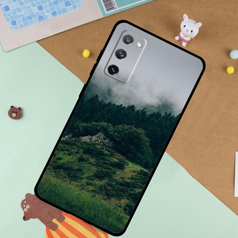 Мягкий чехол с узором 'Лесное облако' для Samsung Galaxy S25 Ultra S9 S10 S20 S22 S21 Plus S23 FE S24 Ultra Чехол Funda