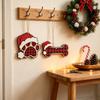 20Pcs High Quality Wooden Dog Claw Bone Ornaments Christmas Hanging Decorations Xmas Tree Accessories