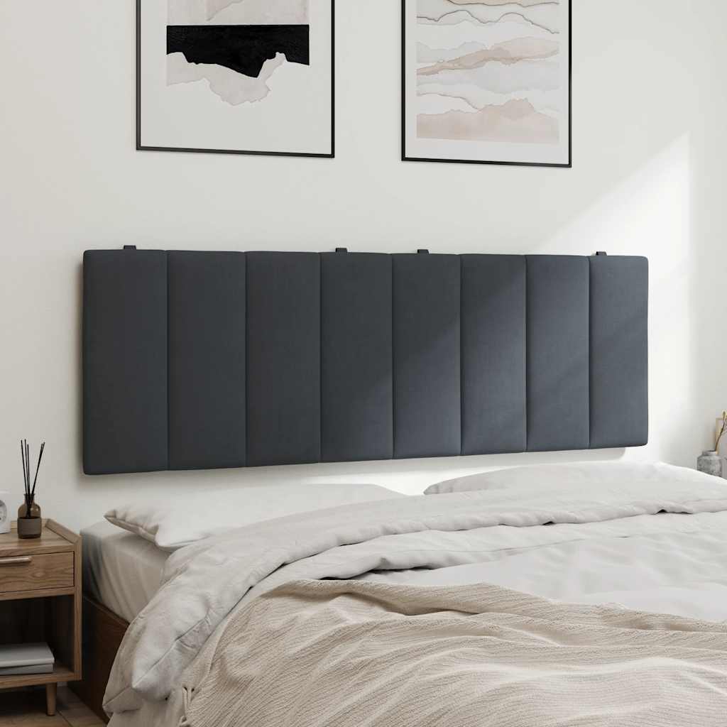 Headboard Cushion Hanko Dark Gray 140 cm Velvet