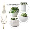 1 шт. плетеная веревка подвесная корзина цветочный горшок соломенная сетка макраме вешалка садовый держатель ремесло растение балкон декор аксессуары
