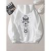 Creative Pattern Retro Butterfly Print 2025 Autumn/winter Women's Hoodie Top Long Sleeved Casual Women's Sweatshirt Clothing