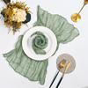 6PCS Gauze Cheesecloth Napkins for Wedding Boho Gauze Table Napkins Serving Table Placemats Decor Dinner Towel Cocktail Napkins