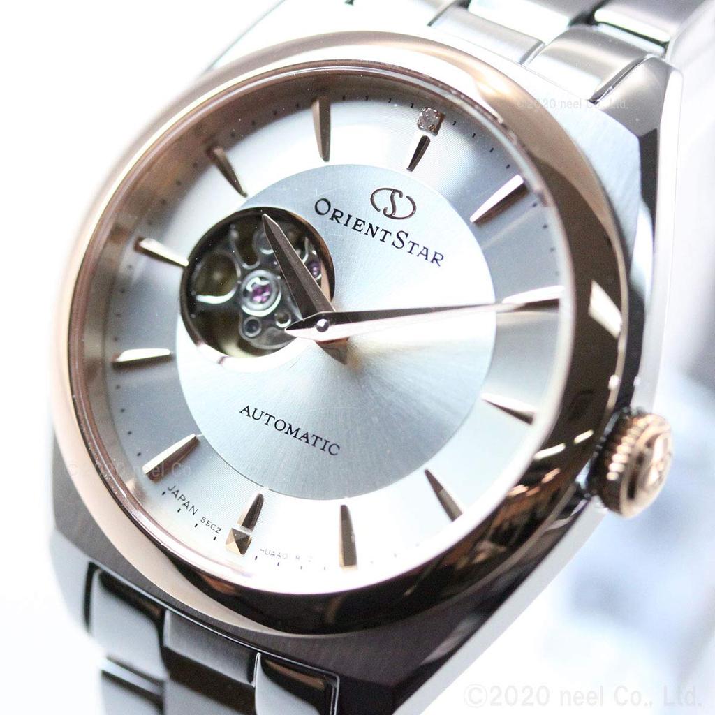 ORIENT STAR Automatic Watch Mechanical Made In Japan Domestic Warranty Open Heart White Silver [Orient Star] Semi-skeleton 2-year Manufacturer's