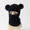 2020Fashion Womens Knit Full Face Ski Mask Crochet Balaclava Winter Warm Kawaii Cute Bunny Ears Knitted Balaclava Face Cover Mask