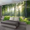 Forest Wallpaper 3d Green Forest Nature Scenery Murals Living Room Bedroom Background Wall Mural Home Decor