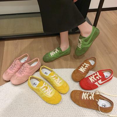 Ретро-лоскутные немецкие кроссовки женские летние новые плоские на шнуровке универсальные легкие спортивные кроссовки Cortez