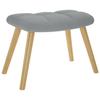 Relaxation Armchair with Footstool Light Grey Fabric