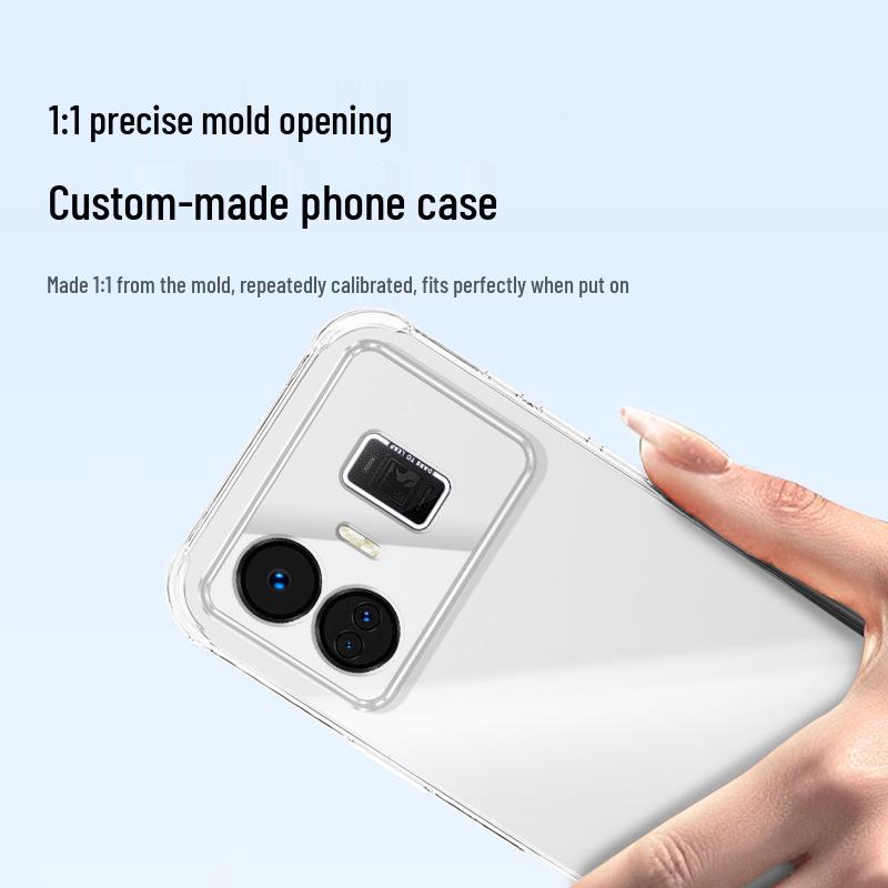 Прозрачный TPU чехол с подушками безопасности для Realme GT Neo5 / Neo5 SE – Ударопрочный, Премиальное ощущение, В стиле Ins