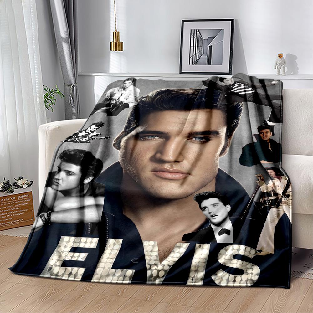 Elvis Presley: Rock Roll Blanket Comfortable Suitable for Livingroom Chair Seaside All-Season Use Modern Style Gift for Travel Home Birthdays