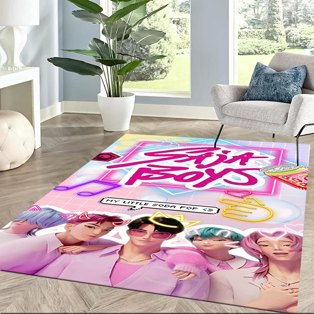 Saja Boys1 Square rugs are a great choice for living rooms, bedrooms, home décor, and as gifts