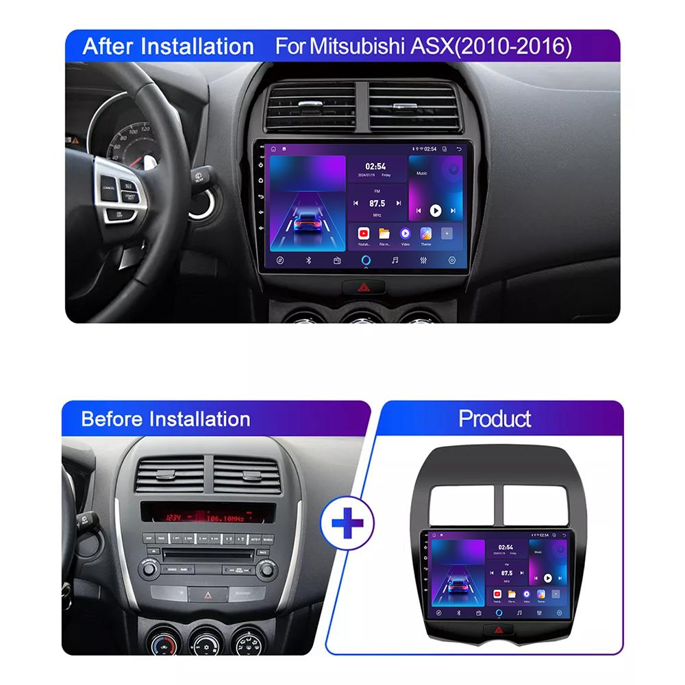 Android Carplay автомобильное радио для Mitsubishi ASX 1 2010-2016 мультимедийный проигрыватель головное устройство стерео GPS навигация BT WIFI 4+64 ГБ