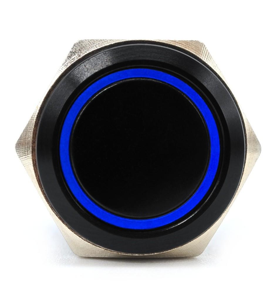 Переключатель вкл/выкл, светодиодная кнопка с фиксацией 18 мм RGB 3 в 1 черный + внедорожная розетка