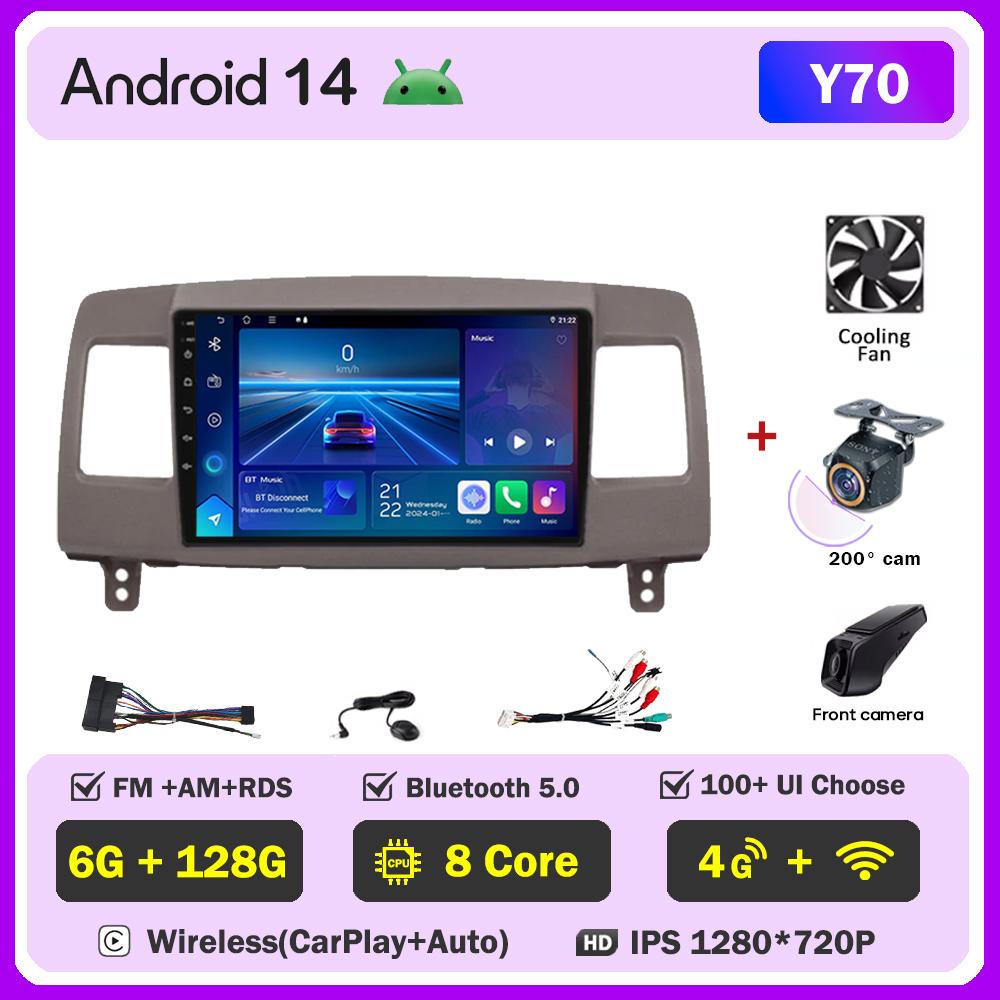 Android 14 для Toyota Mark II 9 X110 2000-2007 автомобильный мультимедийный видеоплеер стерео головное устройство автомагнитола сенсорный экран GPS 5G Wifi