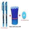 53Pcs/Set Erasable Gel Pen 0.5mm Erasable Pen Refill Rod Blue Black Ink Washable Handle For School Student Writing Stationery