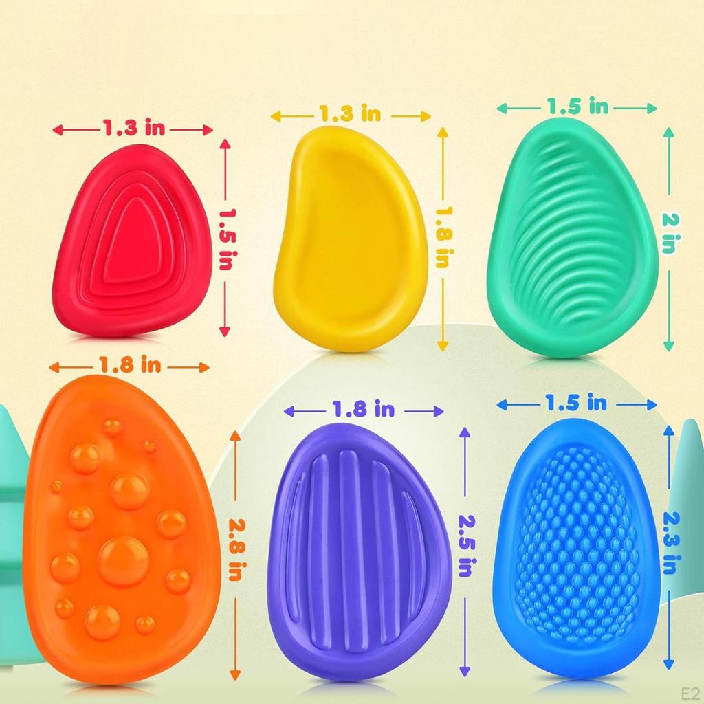 6 предметов для взрослых, сенсорный камень, детский игровой набор, игрушки для распознавания, игрушки для снятия стресса