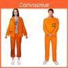 Модный костюм на Хэллоуин для пары Оранжевый костюм заключенного Cosplay Mantian