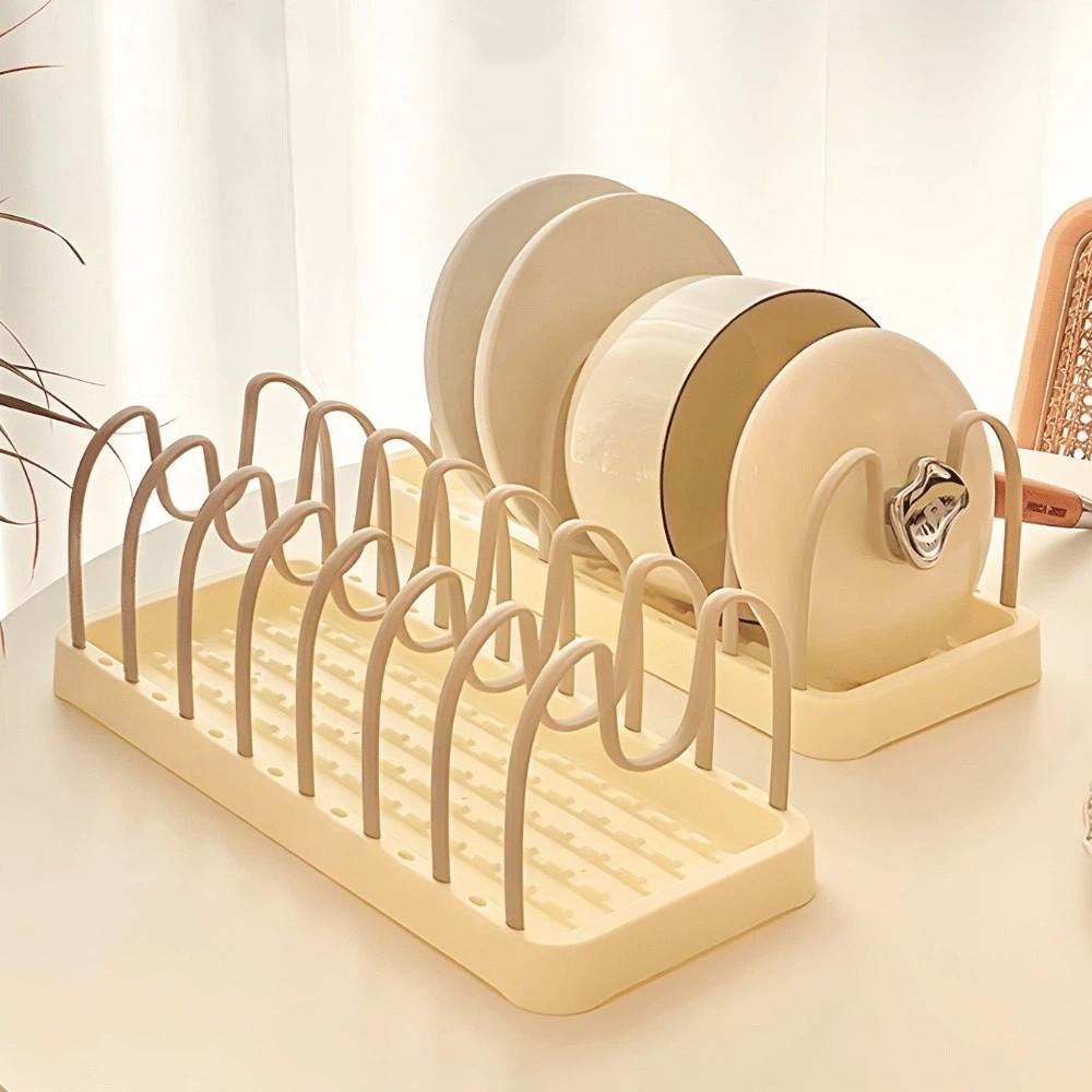 Plastic Dish Drain Rack Detachable Pot Lid Rack New Pot Lid Holder Household