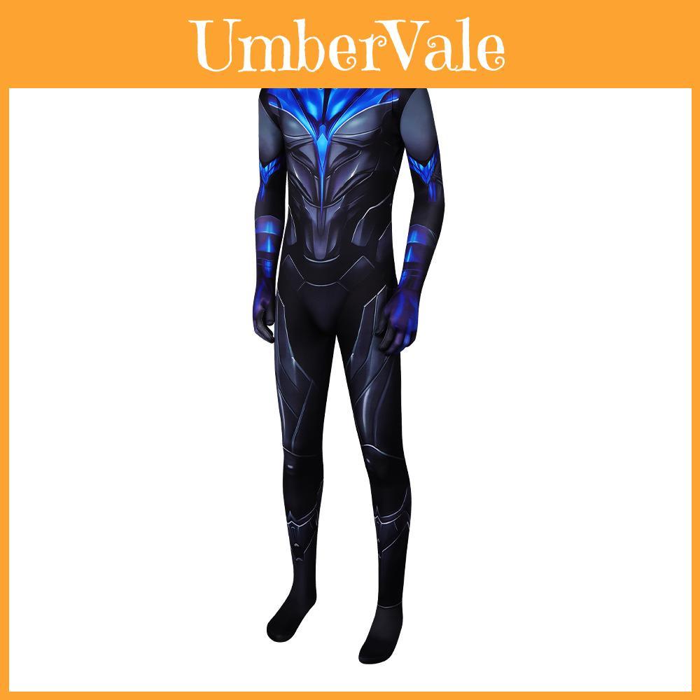 Titans Nightwing Body Suit With Lycra Fabric For Cosplay And Costume Events